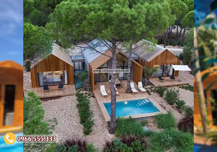 20 mẫu thiết kế thi công bungalow phong cách resort 2019