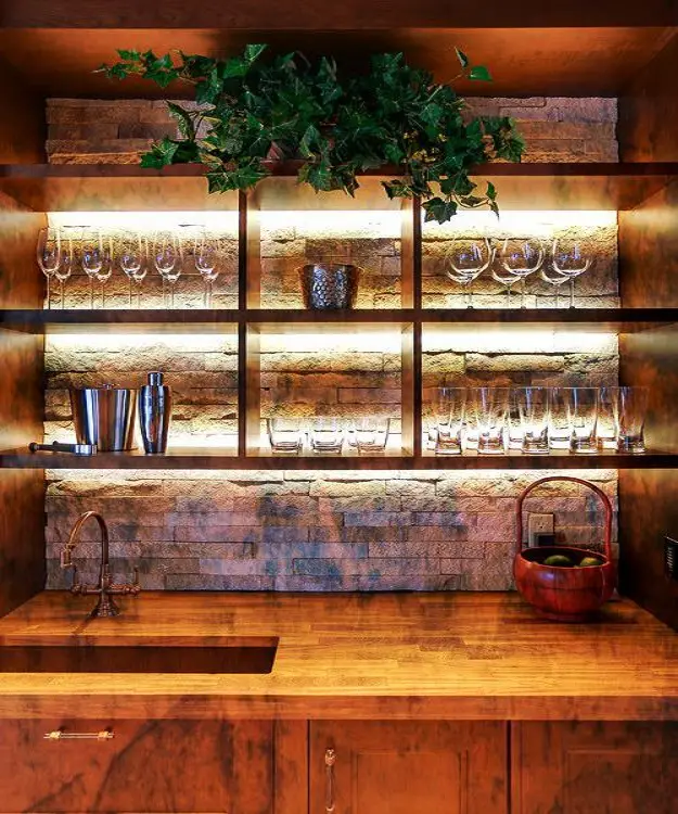 kệ đựng rượu theo phong cách eco