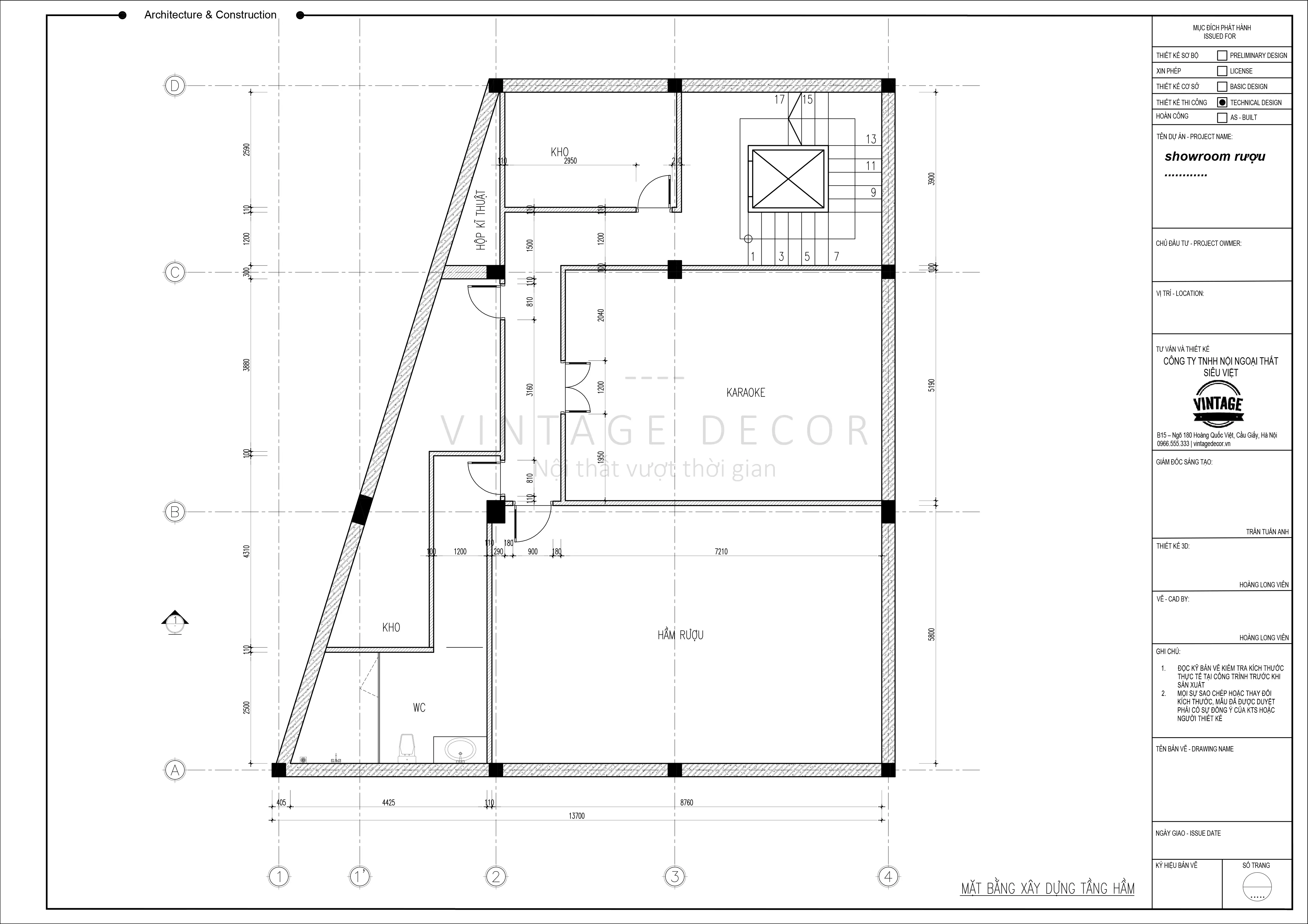 bản vẽ chi tiết thi công thiết kế mặt bằng xây dựng tầng hầm