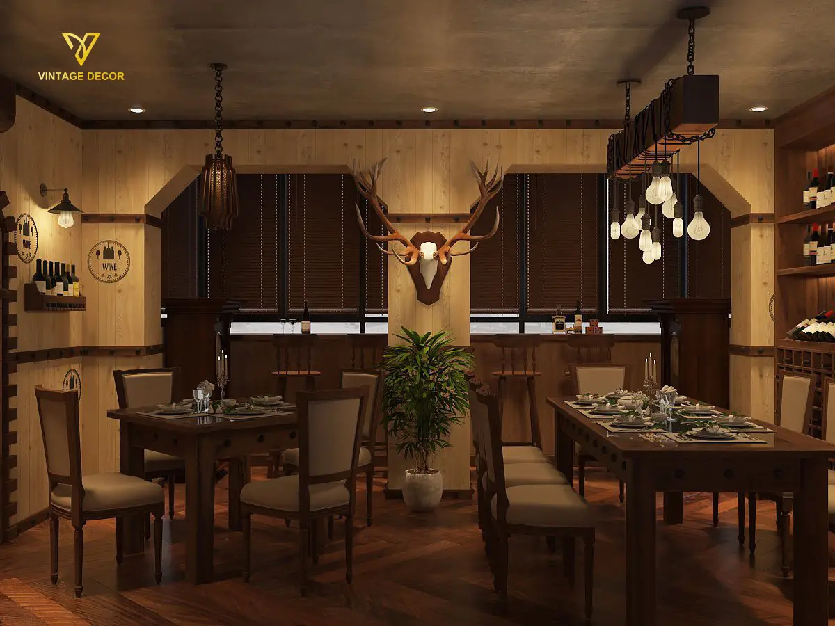 Hầm rượu gia đình 2 bàn ăn