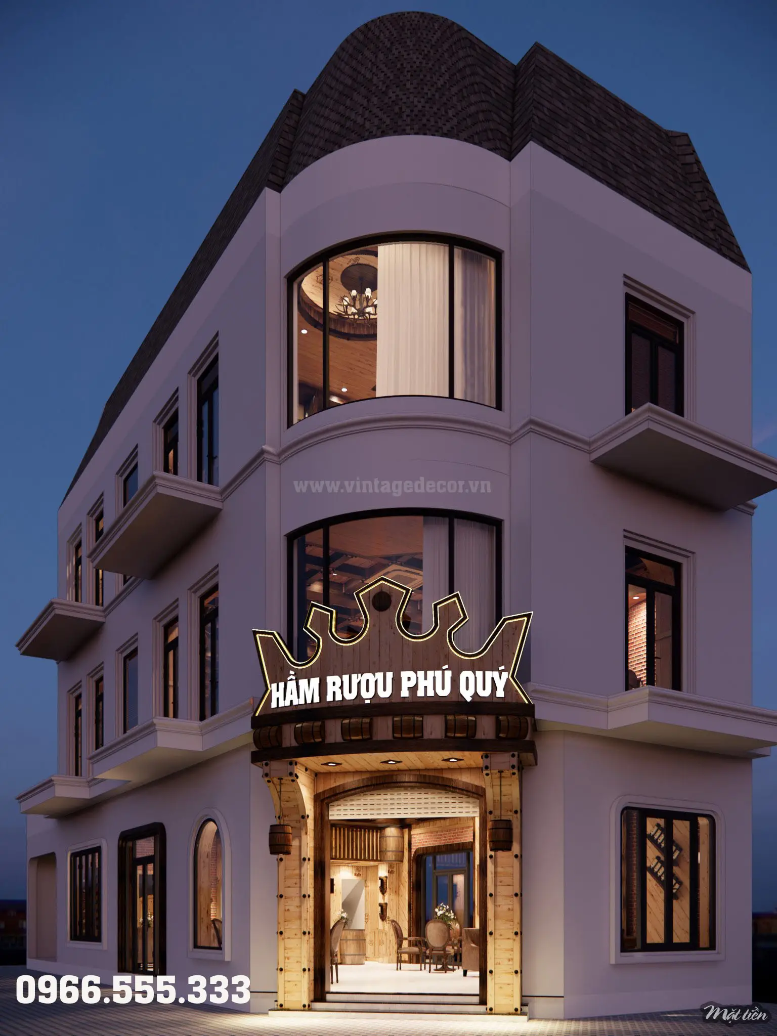 Thi công tầng 3 hầm rượu phú quý bắc ninh