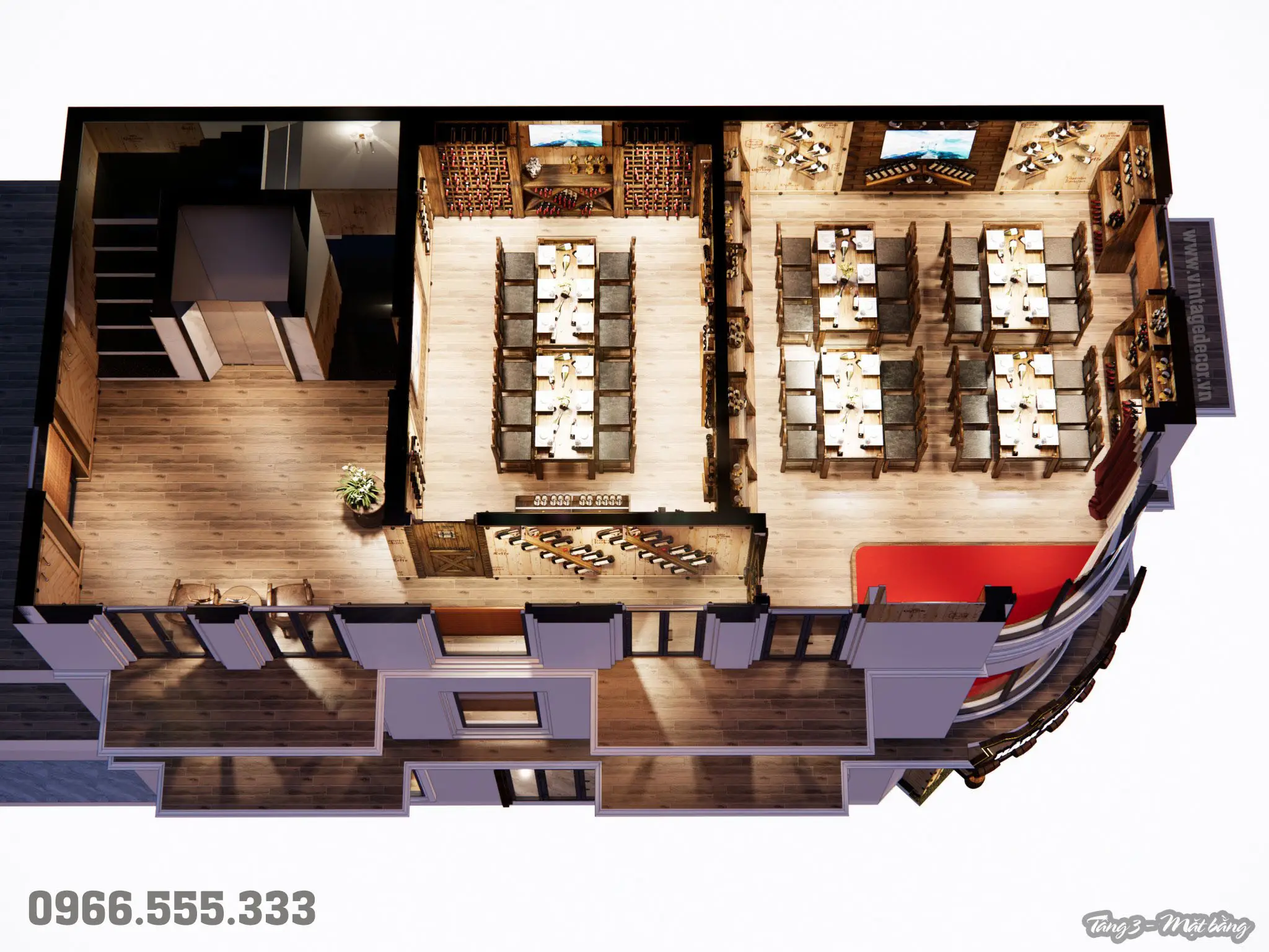 Thi công tầng 3 hầm rượu phú quý bắc ninh