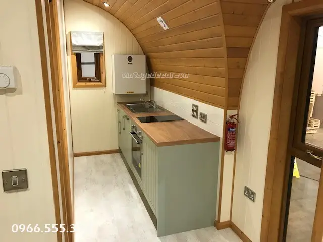 Phòng bếp Nhà Gỗ Homestay tại Ninh Bình