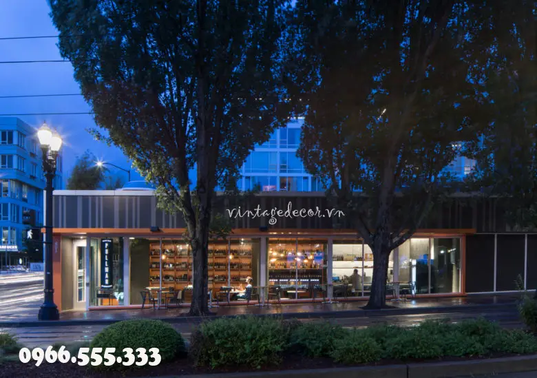 Bên ngoài Mẫu thiết kế Quầy Bar Rượu & Nhà Hàng