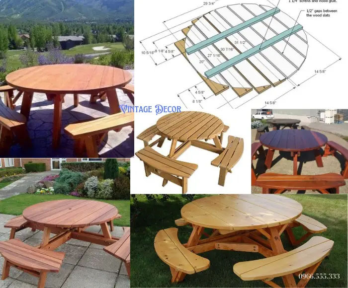 Bàn ghế ngoài trời VT004