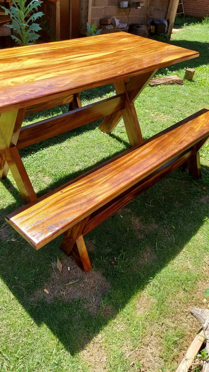 Bàn ghế chữ X ngoài trời Bàn ghế chữ X ngoài trời