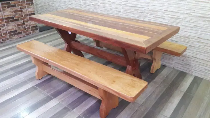Bàn ghế chữ X ngoài trời