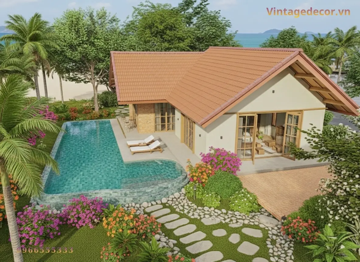 nhà gỗ bungalow B5